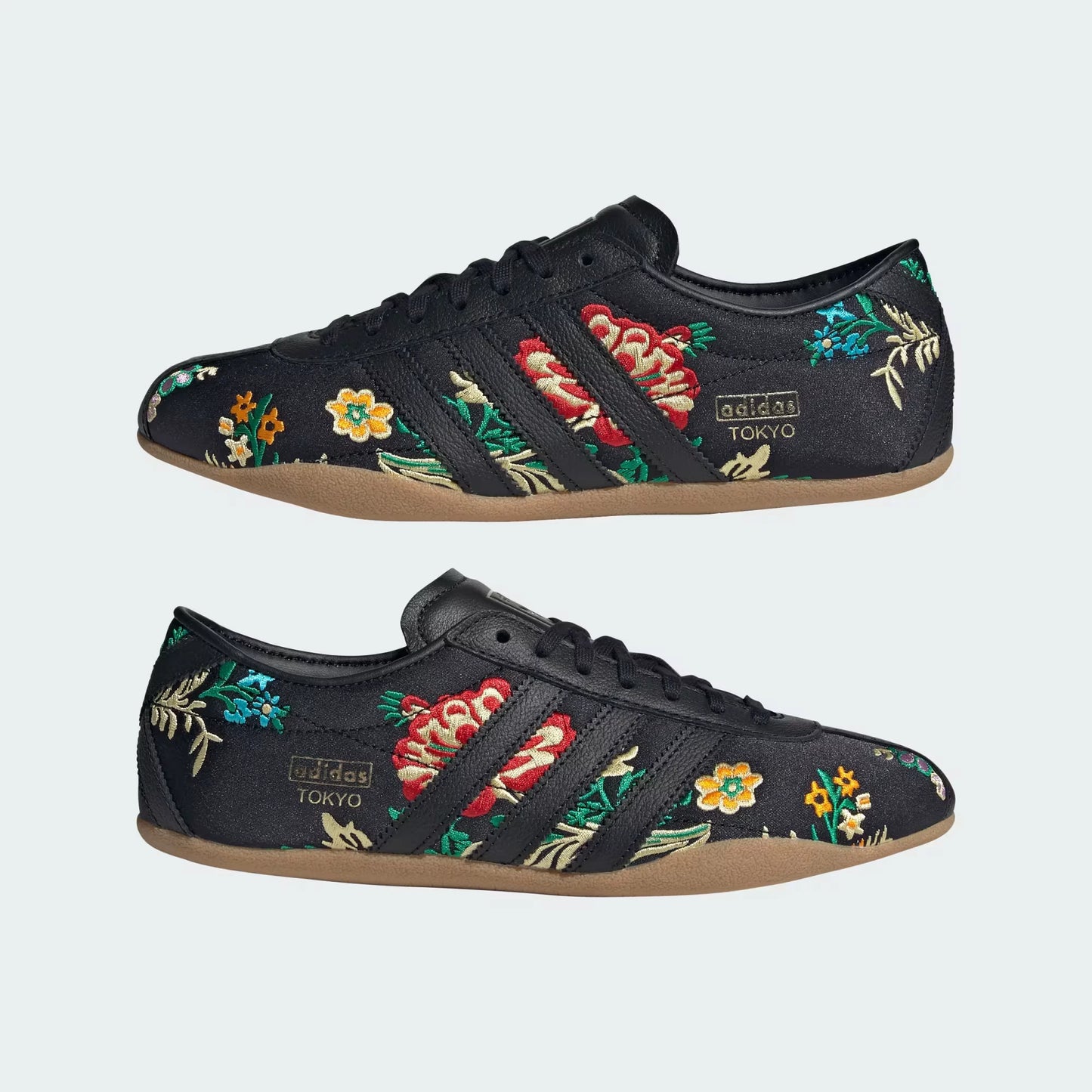 Bordado floral negro